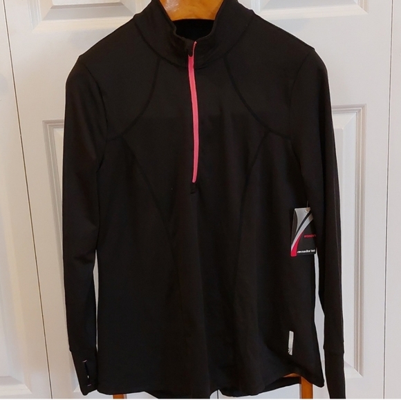 Marika Tek Half-Zip Activewear Yoga Jacket 1X NWT Black With Pink - Picture 12 of 12